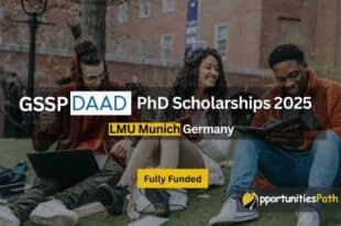 GSSPDAAD PhD Scholarships 2025 at LMU Munich Germany