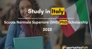 Scuola Normale Superiore (SNS) PhD Scholarship